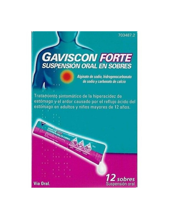 GAVISCON FORTE 12 SOBRES SUSP ORAL 10 ML SINAGUA
