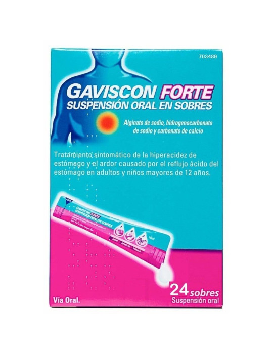 GAVISCON FORTE 24 SOBRES SUSP ORAL 10 ML SINAGUA