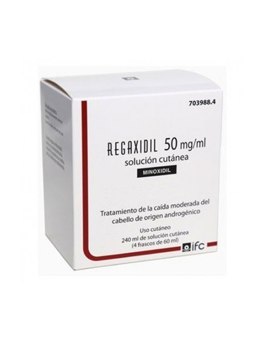REGAXIDIL 50 MG/ML MINOXIIL 5% 4X60ML