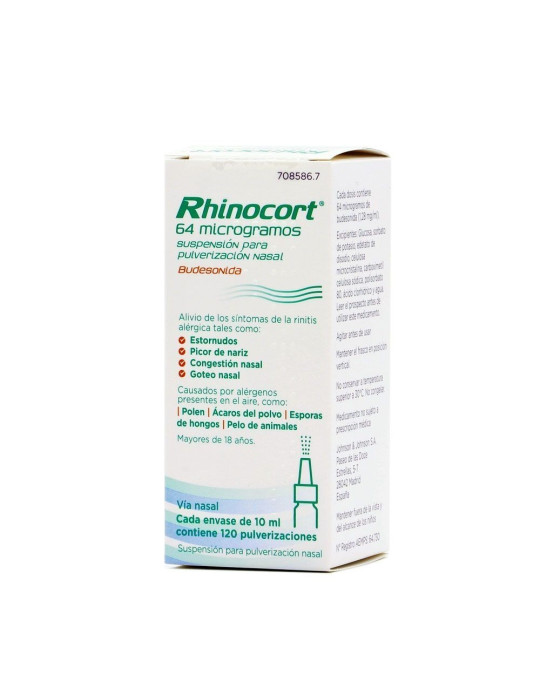 RHINOCORT 64 MCG PULVERIZADOR NASAL 120 DOSIS