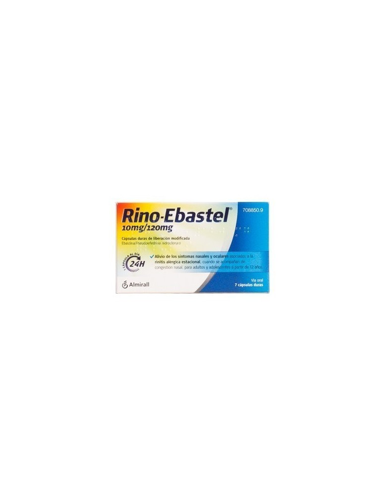 RINO EBASTEL 10/120 MG 7 CAPSULAS