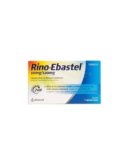 RINO EBASTEL 10/120 MG 7 CAPSULAS