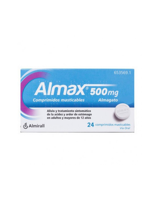 ALMAX 500 MG 24 COMP MASTICABLES