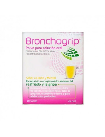 BRONCHOGRIP GRIPE LIMON MENTA 10 SOBRES