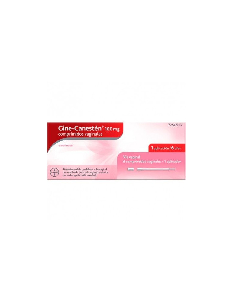 GINECANESTEN 100 MG 6 COMP VAGINALES