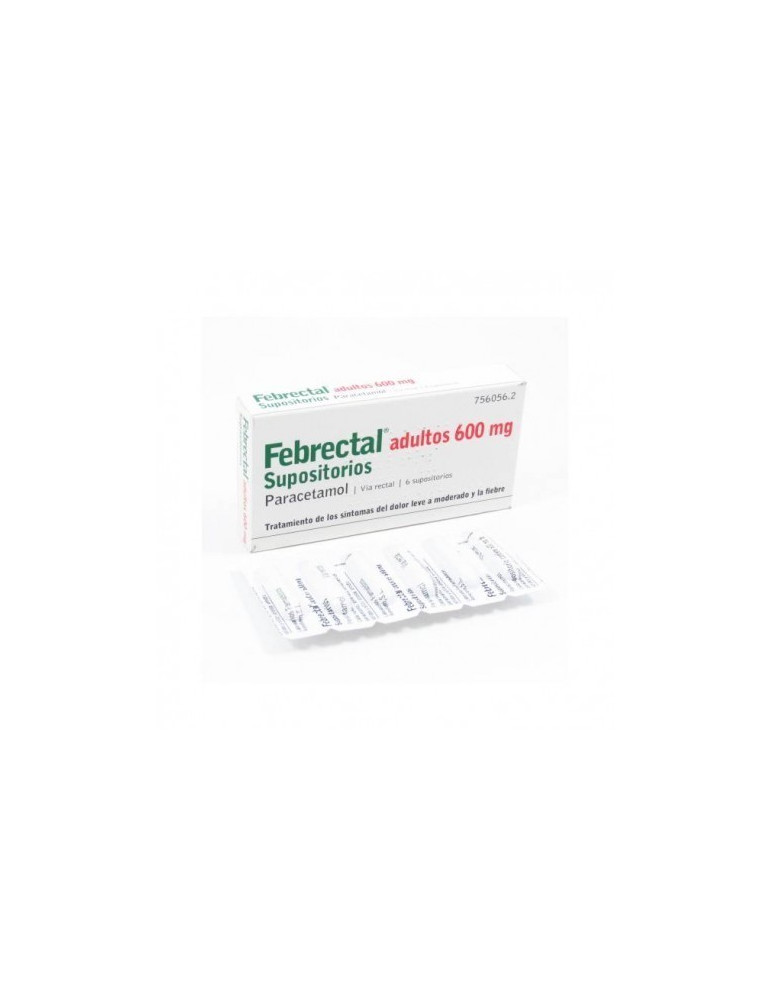 FEBRECTAL 600 MG 6 SUP ADULTOS