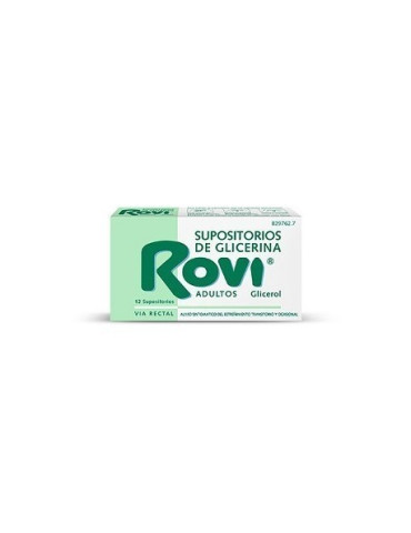 SUPOSITORIOS DE GLICERINA ROVI ADULTOS 2,25 G 12