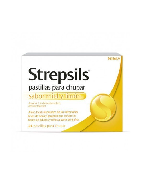 STREPSILS MIEL LIMON 24 PASTILLAS