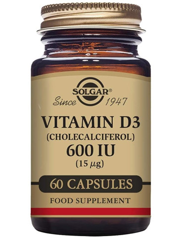 SOLGAR VIT D3 600 UI 60 CAPS (42X14.4G) ES