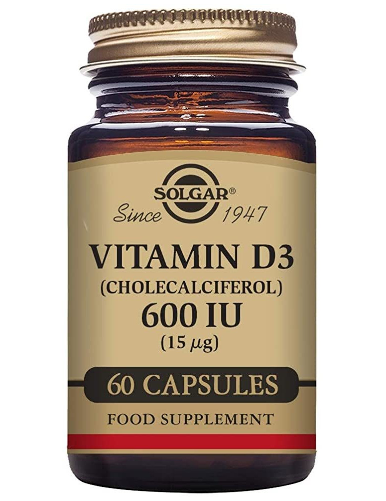 SOLGAR VIT D3 600 UI 60 CAPS (42X14.4G) ES