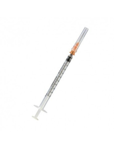 JERINGA AGUJA 1 ML NARANJA 0.6MM SUBCUTANEA