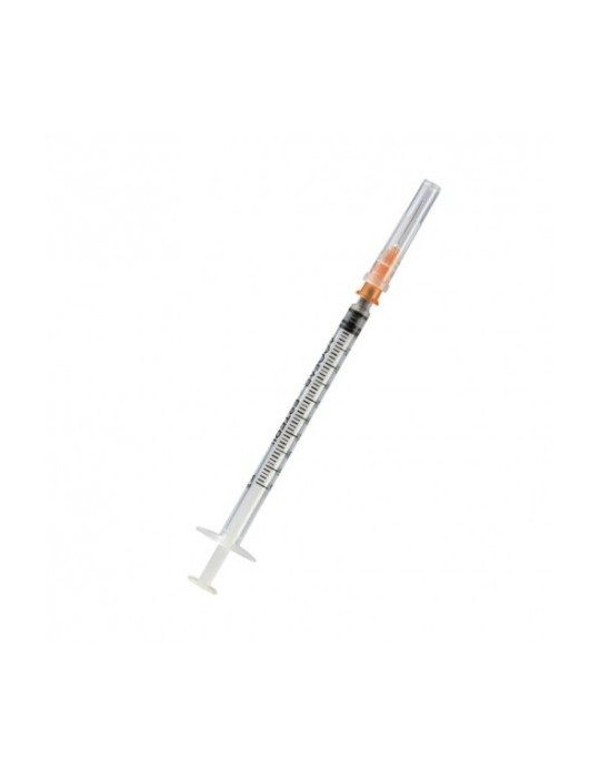 JERINGA AGUJA 1 ML NARANJA 0.6MM SUBCUTANEA