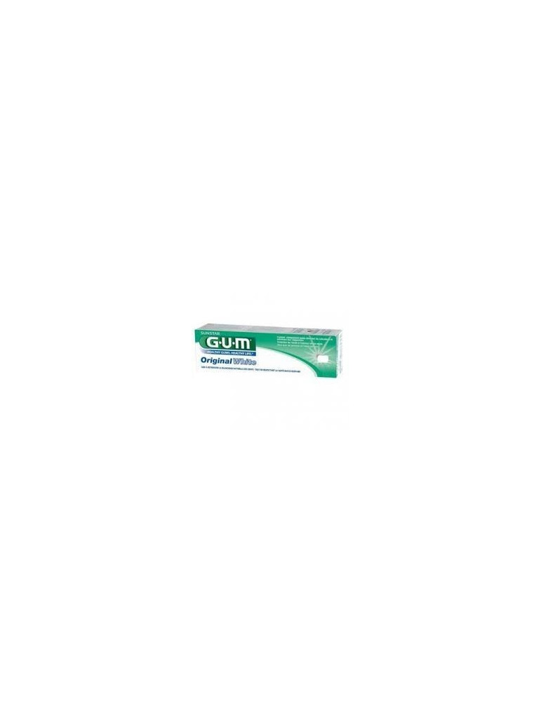 GUM ORIGINAL WHITE PASTA DENTAL 75 ML 2 TUBOS