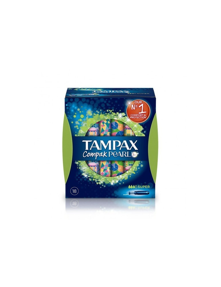 TAMPAX COMPAK PEARL TAMPON 100%ALG SUPER 16