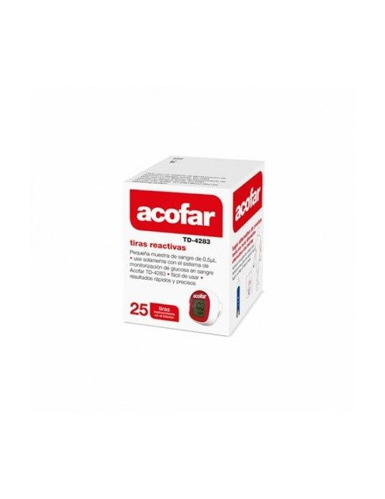 TIRAS REACTIVAS GLUCEMIA ACOFAR 25 TIRAS