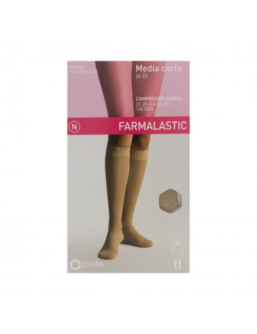 MEDIA CORTA (A-D) COMP NORMAL FARMALASTIC BEIGE