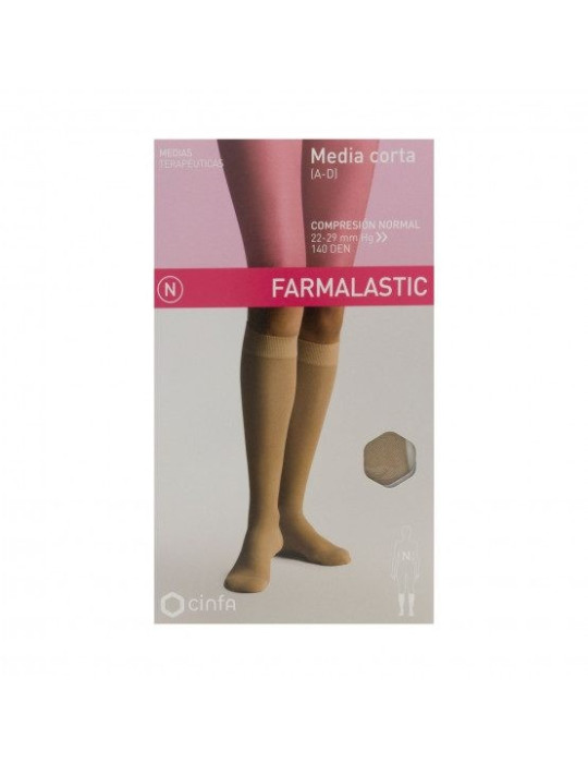 MEDIA CORTA (A-D) COMP NORMAL FARMALASTIC BEIGE