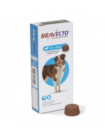 BRAVECTO 1000MG 1 COMP PERRO 20-40KG