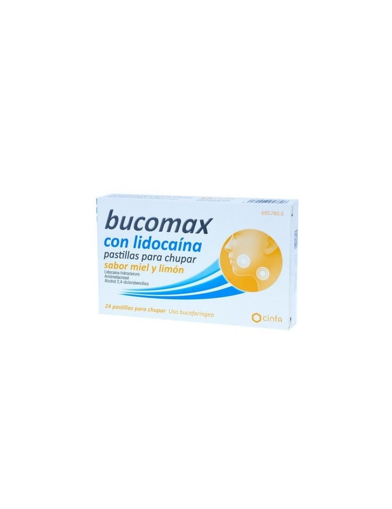 BUCOMAX LIDOCAINA 24 PASTI PARA CHUPA LIMON MIEL