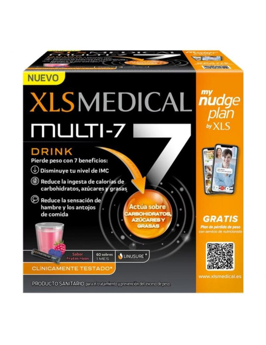 XLS MEDICAL MULTI 7 DRINK 60 SOBRES SABOR FRUTOS