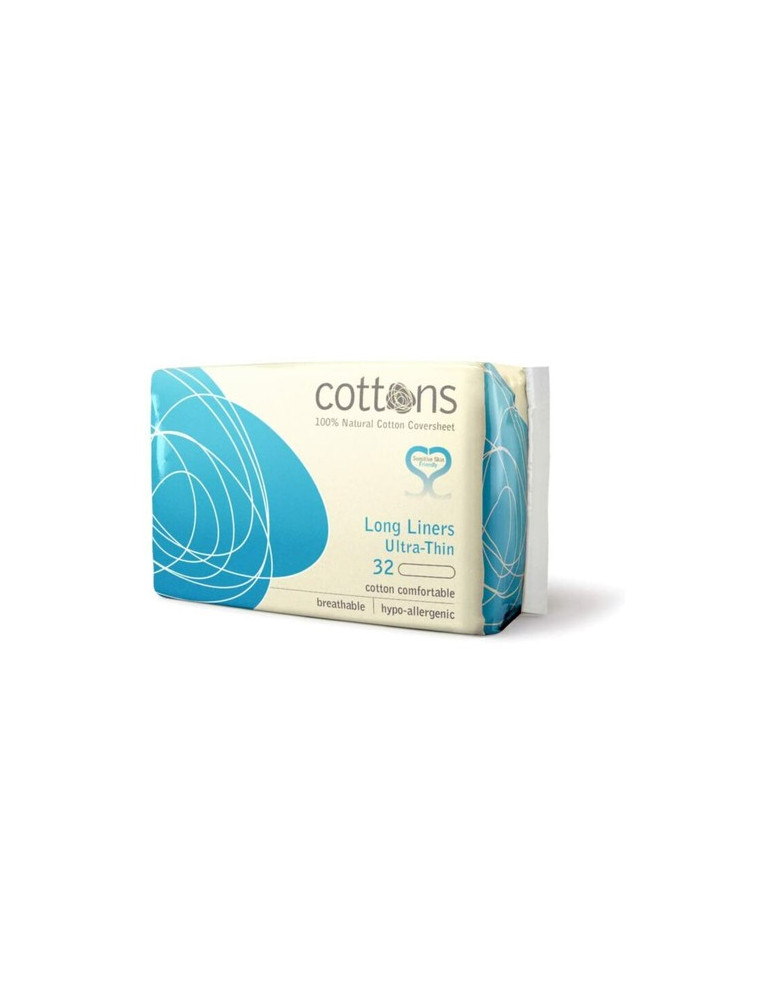 COTTONS LONG LINER ULTRA THIN 32 SIN ALAS AZUL