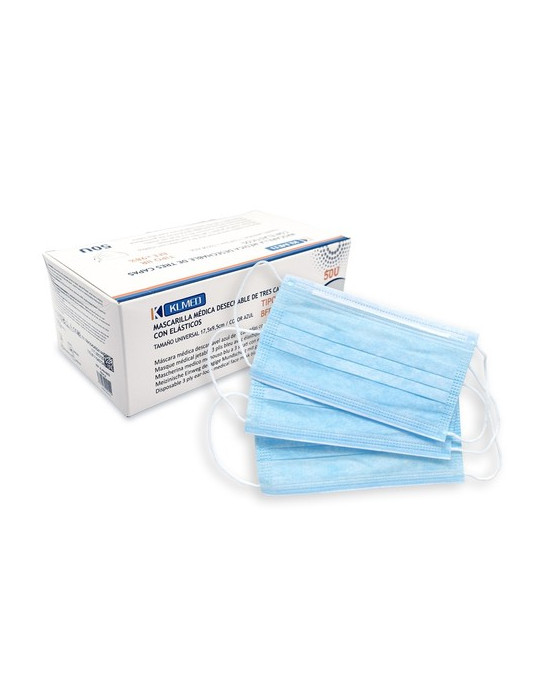 MASCARILLA QUIRURG INF TIPO IIR AZUL 1UNIDAD