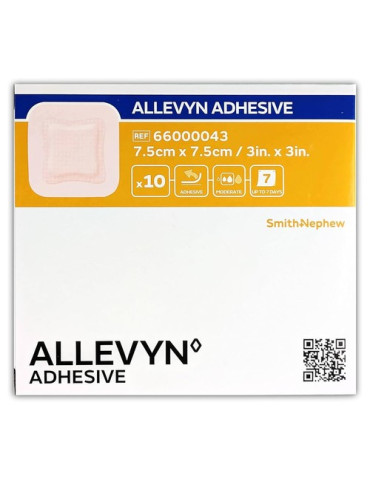 ALLEVYN ADHESIVO 7,5X7,5CM 10U APOSITO ESTERIL
