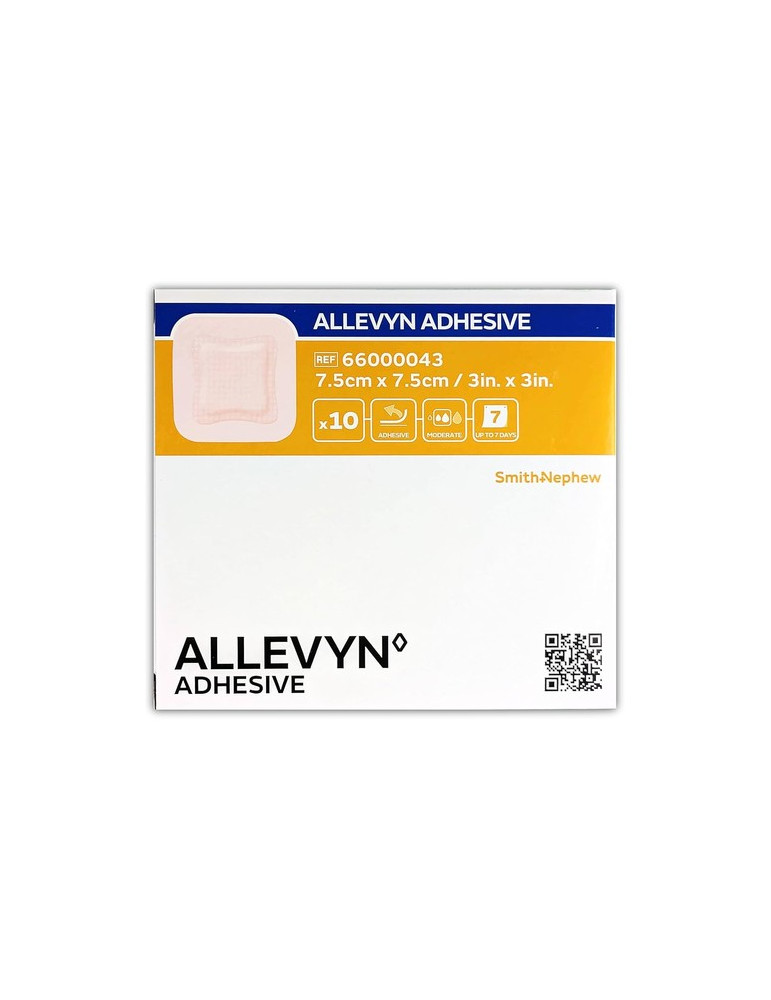 ALLEVYN ADHESIVO 7,5X7,5CM 10U APOSITO ESTERIL