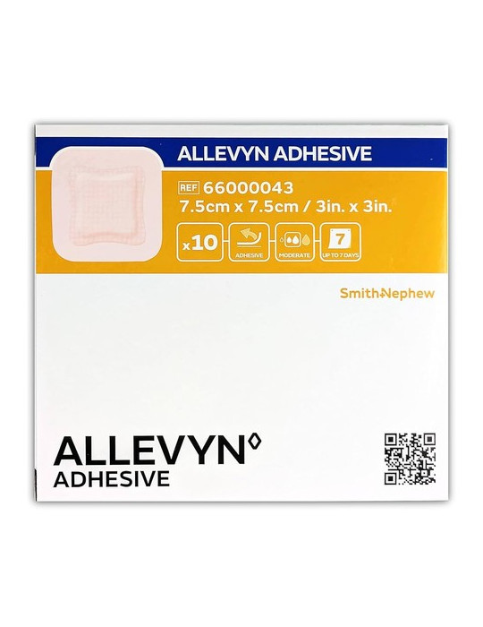 ALLEVYN ADHESIVO 7,5X7,5CM 10U APOSITO ESTERIL