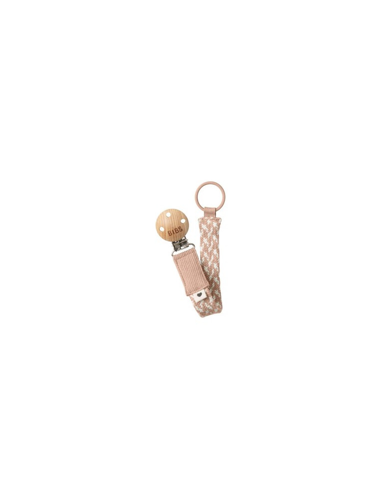 TUTETE CHUPETERO BIBS TRENZADO BLUSH/IVORY