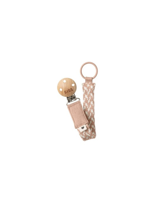 TUTETE CHUPETERO BIBS TRENZADO BLUSH/IVORY