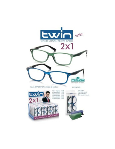 GAFA TWIN HOMBRE  VERDE AZUL +2.00