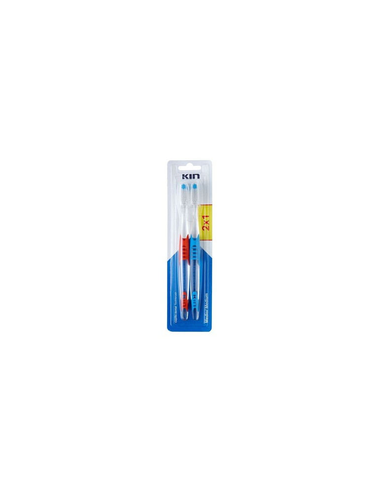 KIN CEPILLO DENTAL MEDIO PACK 2X1